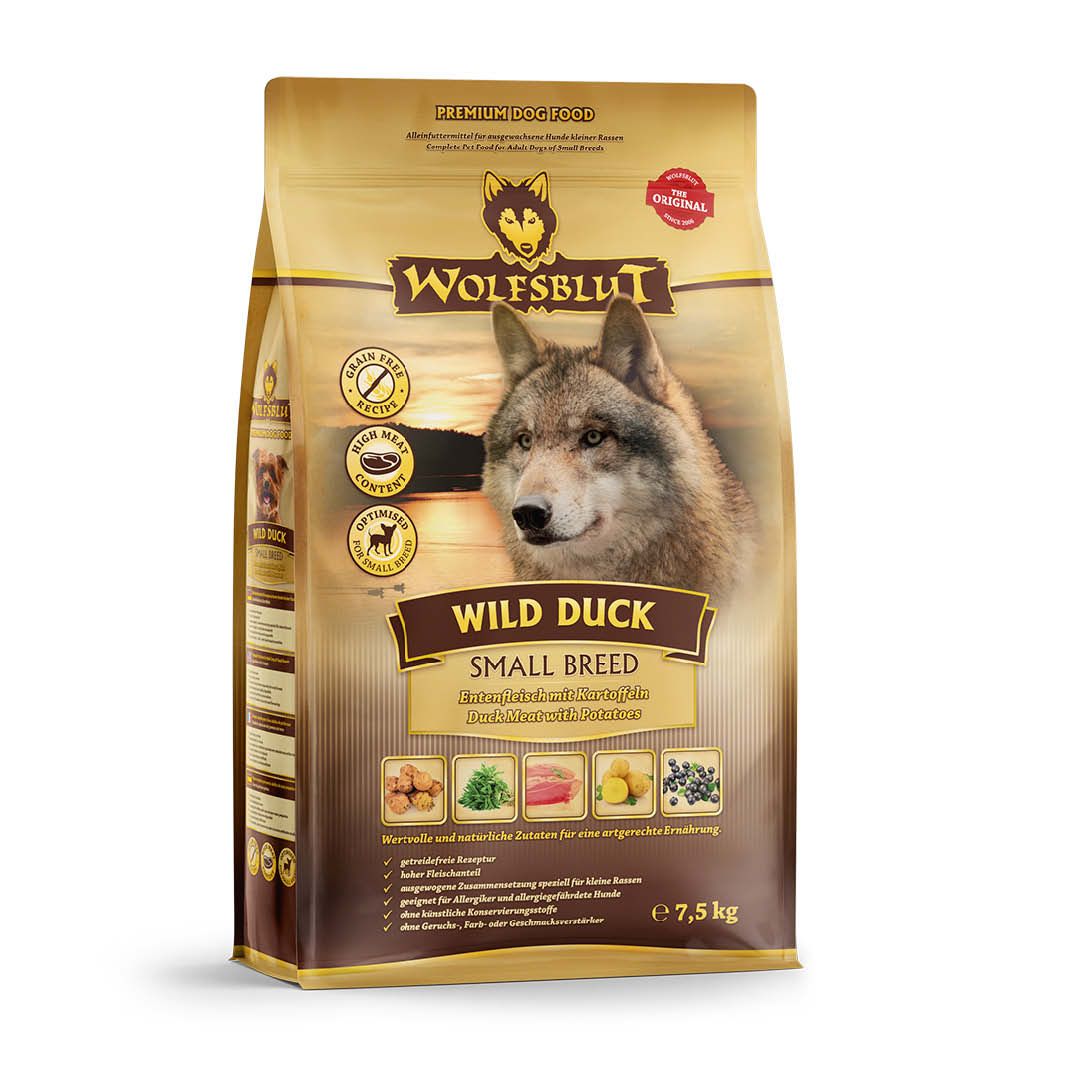 Wolfsblut Wild Duck Small Breed - Ente mit Kartoffel | 7,5 kg
