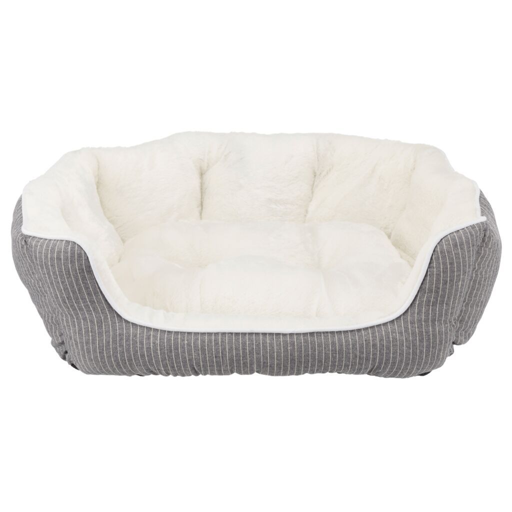 TRIXIE Bett Davin, oval, grau/creme | 60 x 45 cm