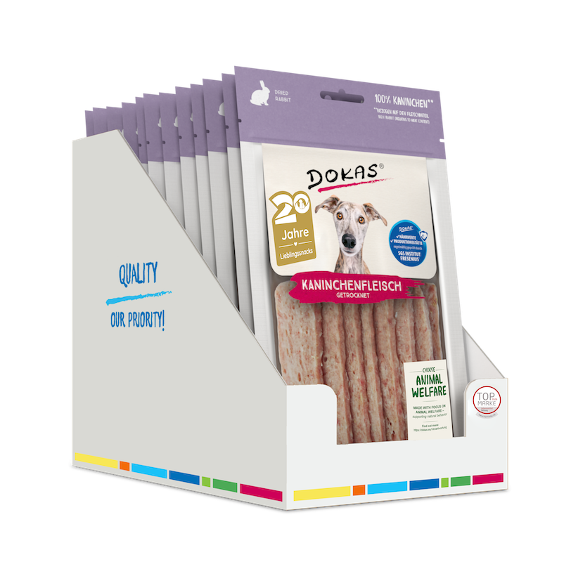 Dokas Kaninchenfleisch getrocknet | 12 x 70 g