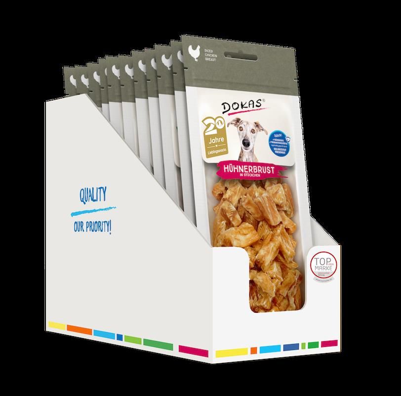 Dokas Hühnerbrust in Stücken - Tierwohl Haltung | 11 x 50 g
