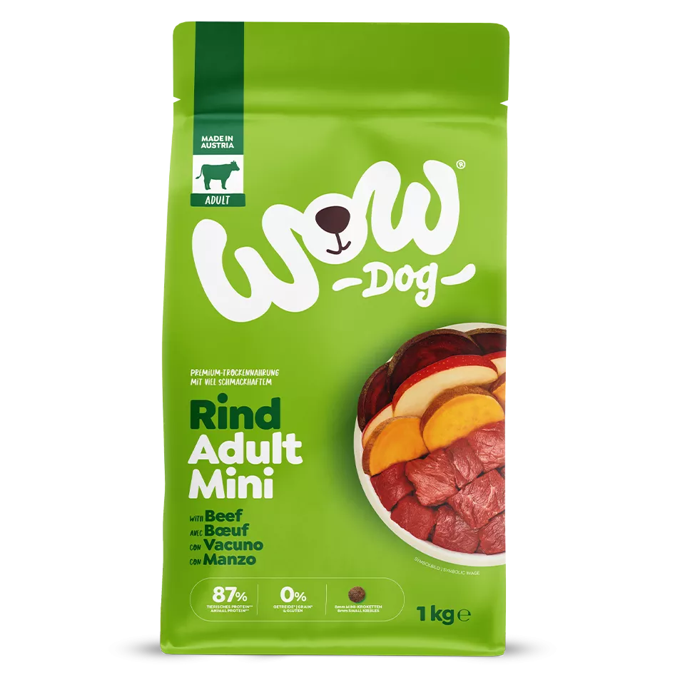 WOW DOG TROCKEN Minis ADULT Rind | 1 kg