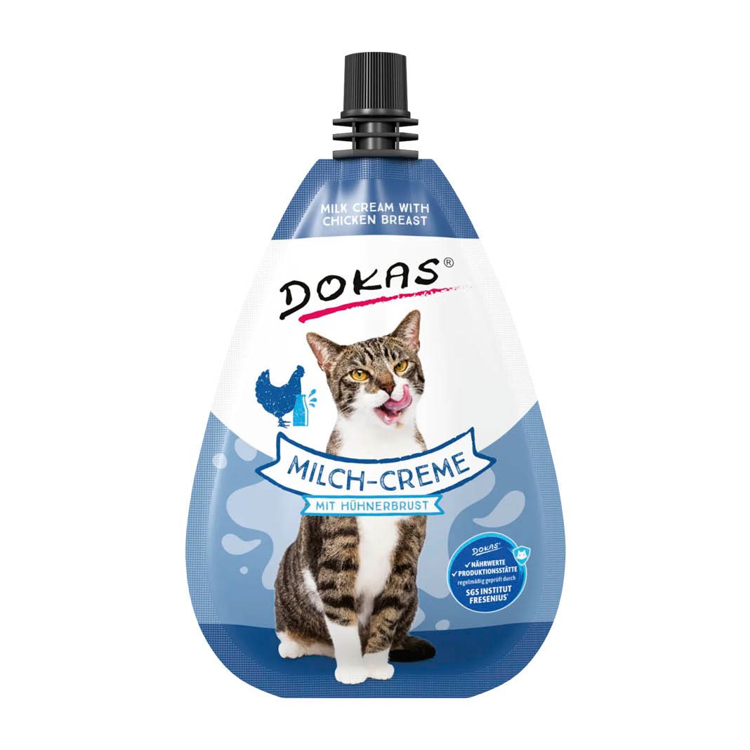 Dokas Cat Milch-Creme mit Hühnerbrust | 8 x 80 g
