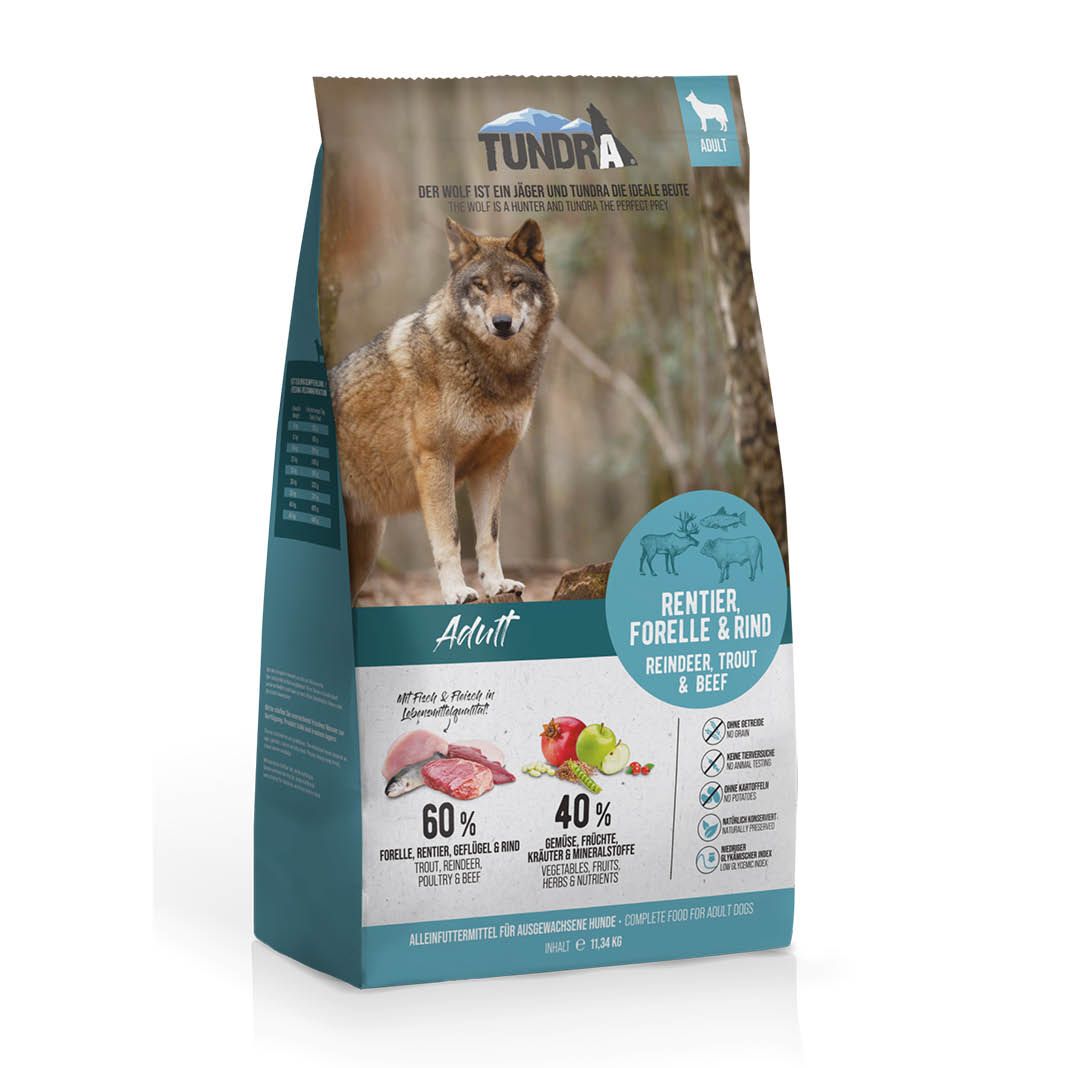 Tundra Dog Rentier, Forelle & Rind | 11,34 kg