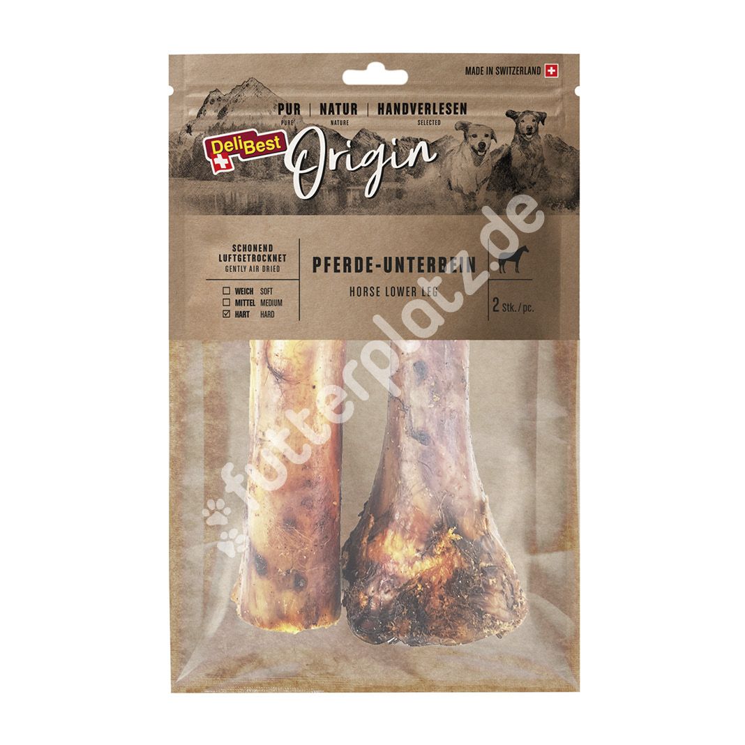 DeliBest Origin - Pferdeunterbein kurz (ca.15cm) | 2 Stück