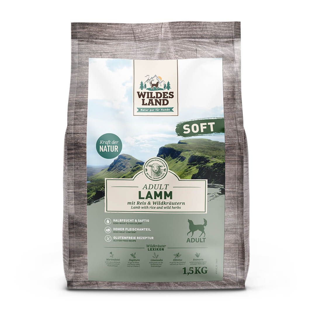 Wildes Land Soft Adult - Lamm mit Reis und Wildkräutern | 1,5 kg