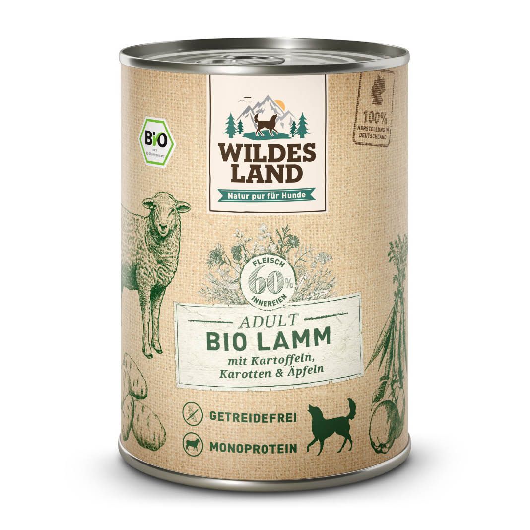 Wildes Land BIO Adult - Rind mit Kartoffeln, Karotten & Zucchini - Pouch | 10 x 125 g