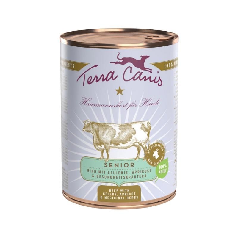Terra Canis Senior - Rind mit Sellerie, Aprikose & Gesundheitskräutern | 6 x 400 g