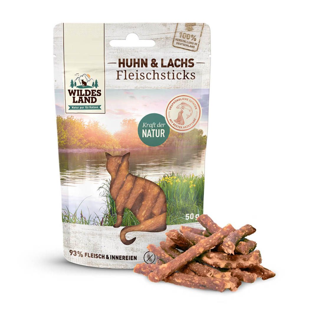 Wildes Land Cat - Fleischsticks - Huhn und Lachs