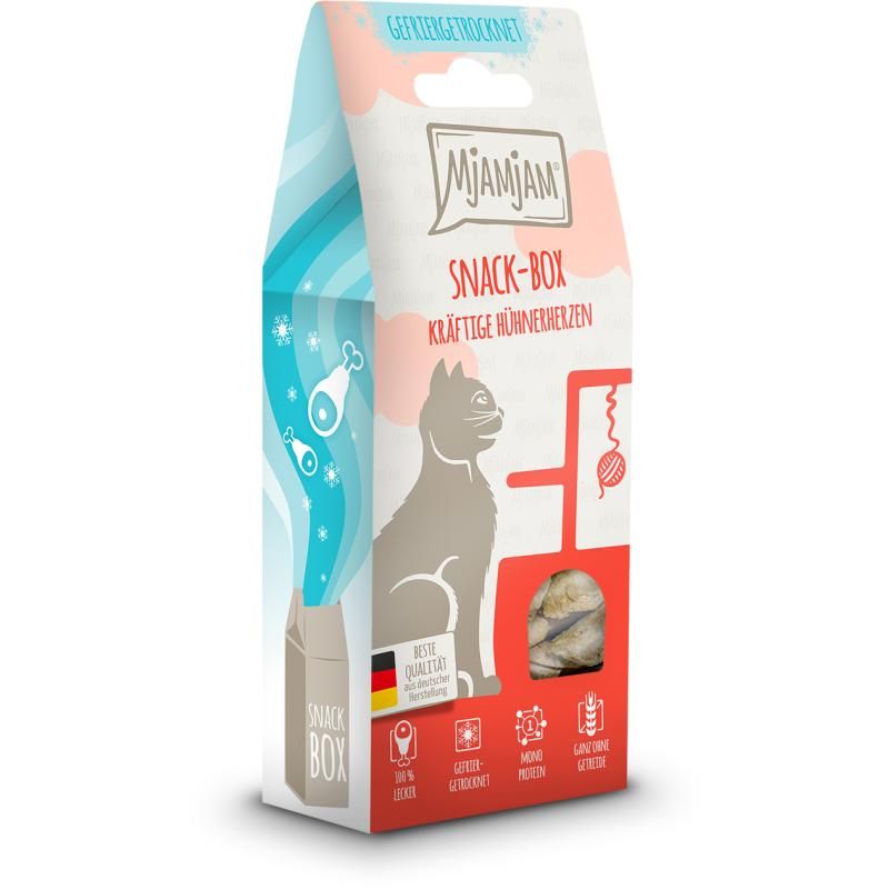 MjAMjAM Cat - Snackbox - Kräftige Hühnerherzen | 35 g