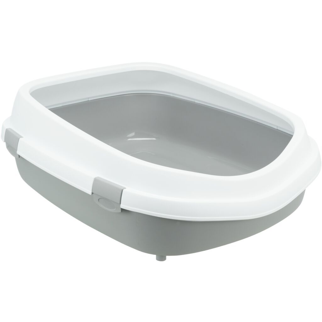TRIXIE Katzentoilette Primo XXL, grau/weiß | 56 × 25 × 71 cm