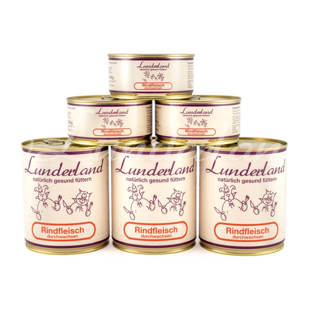 Lunderland Reinfleisch - Rindfleisch durchwachsen | 6 x 300 g