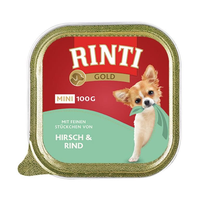 Rinti Gold Mini Hirsch & Rind | 16 x 100 g