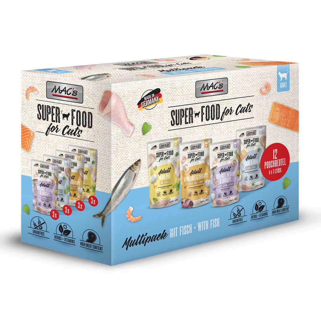 MAC's - Cat - Pouch - Multipack mit Fisch | 12 x 100 g