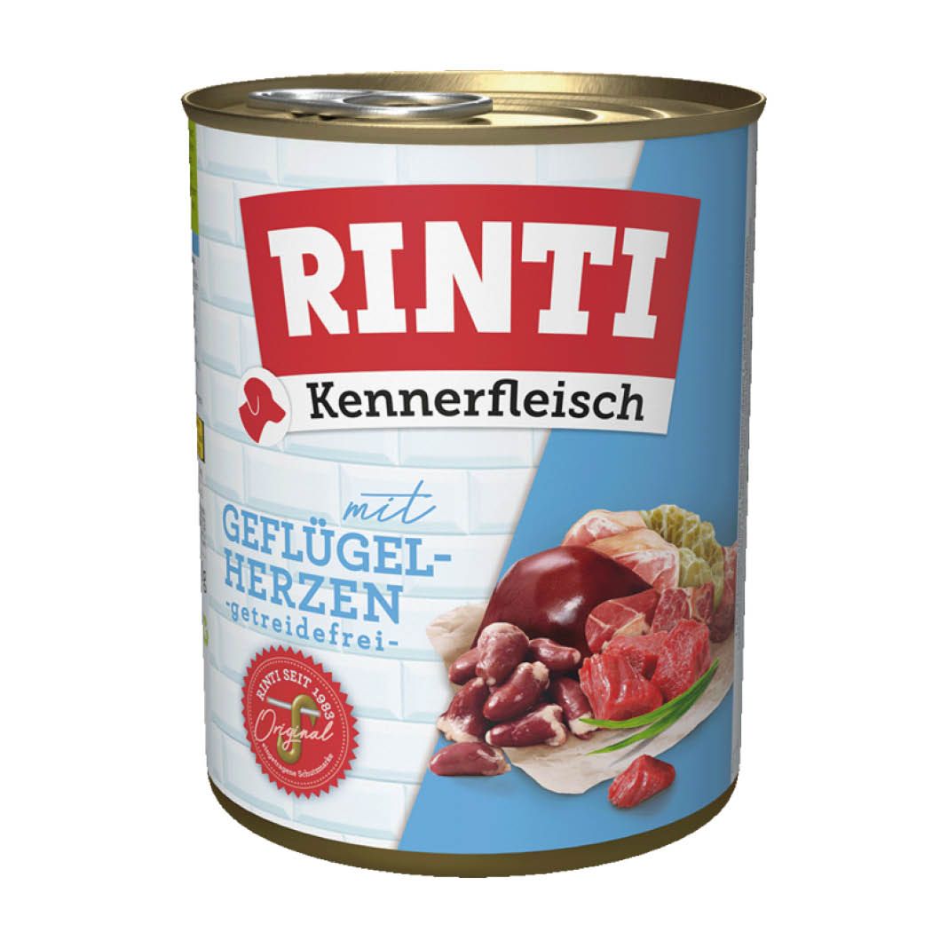 Rinti Kennerfleisch Geflügelherzen | 12 x 800 g