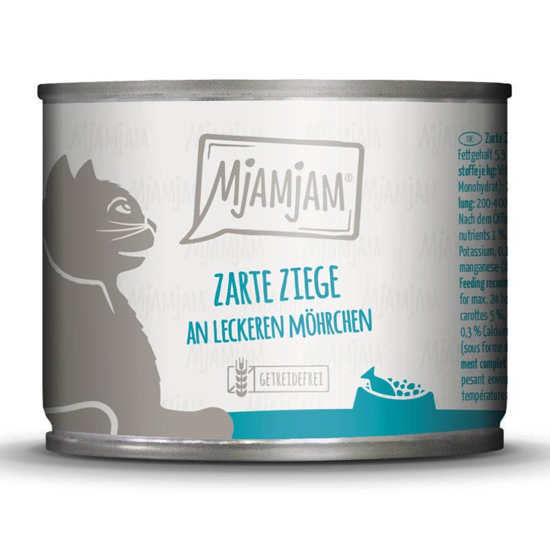 MjAMjAM Cat - Zarte Ziege an leckeren Möhrchen | 6 x 200 g