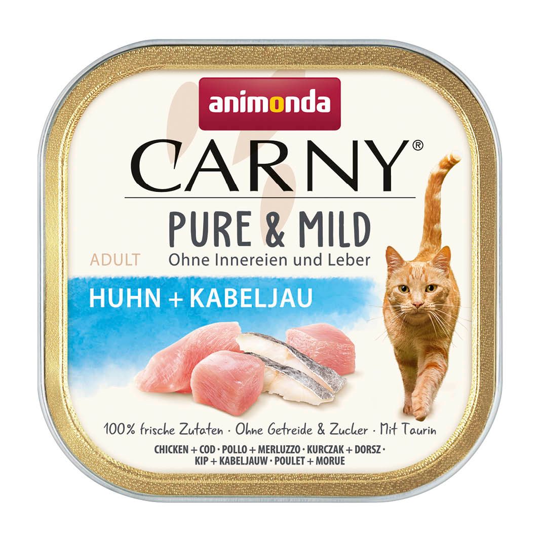 animonda Carny - Schale - Adult - Pure & Mild - Huhn + Katzenminze | 32 x 100 g