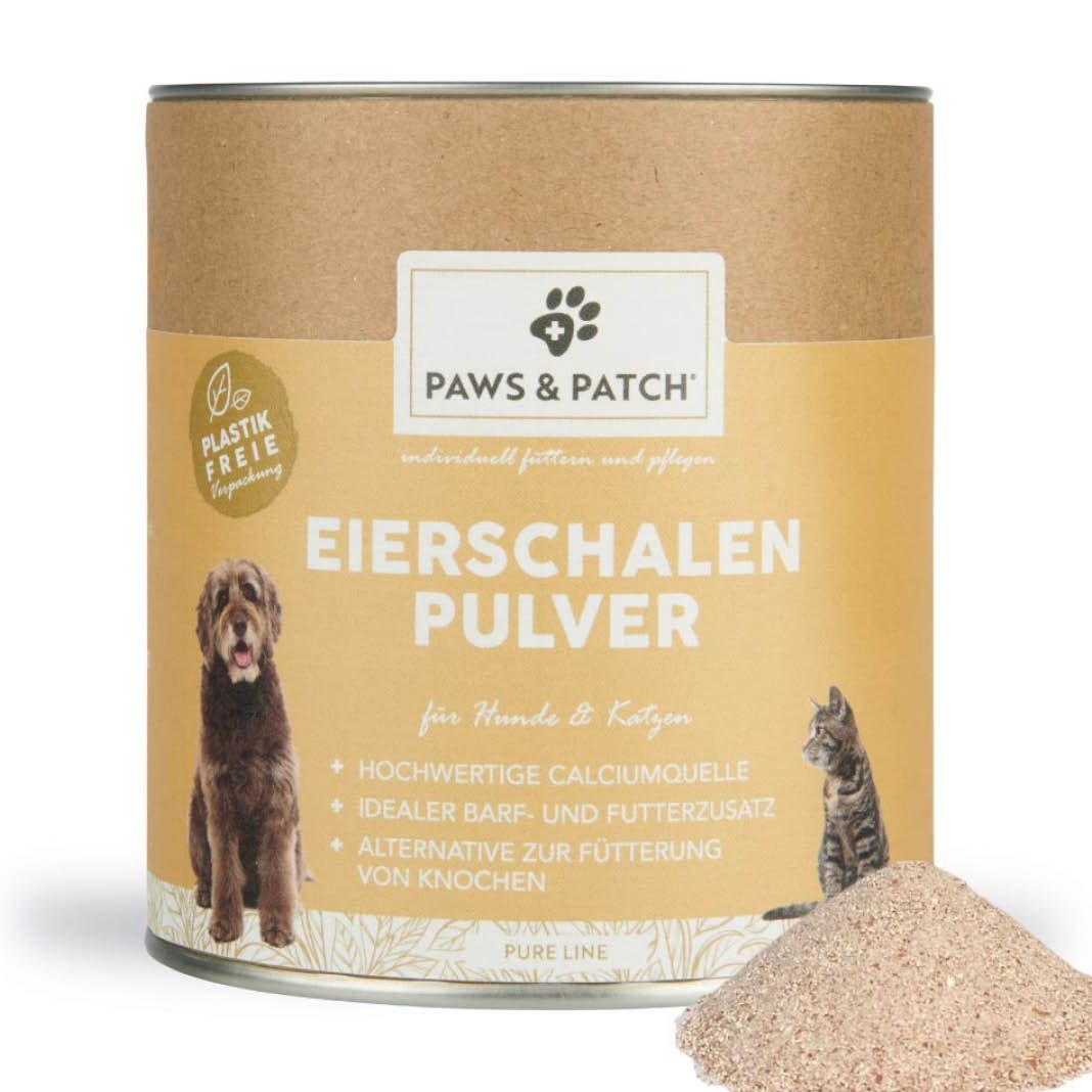 Paws & Patch EIERSCHALEN Pulver für Hunde und Katzen | 500 g