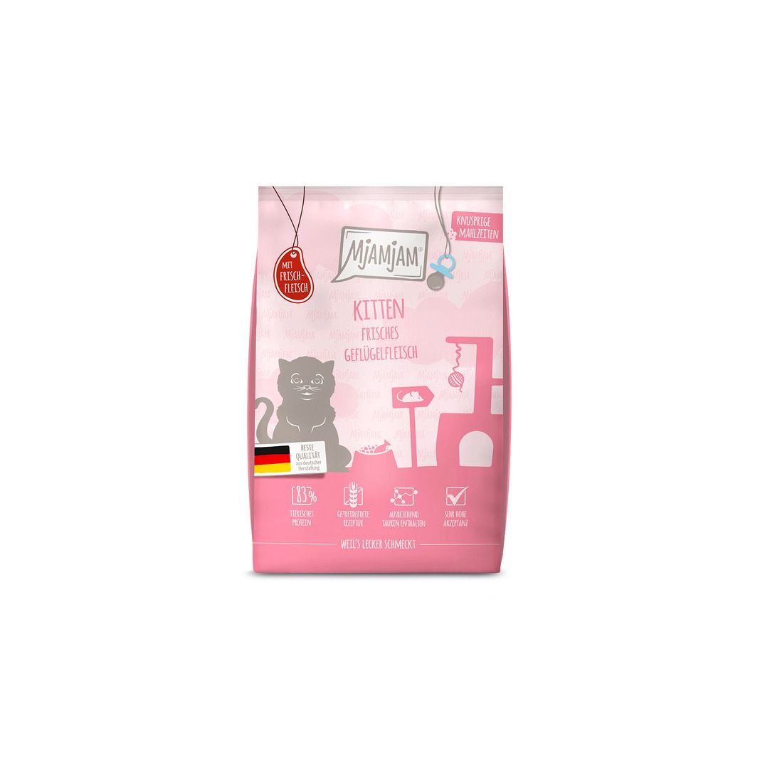 MjAMjAM - Knusprige Mahlzeiten - Kitten - Frisches Geflügelfleisch | 4 x 1.5 kg