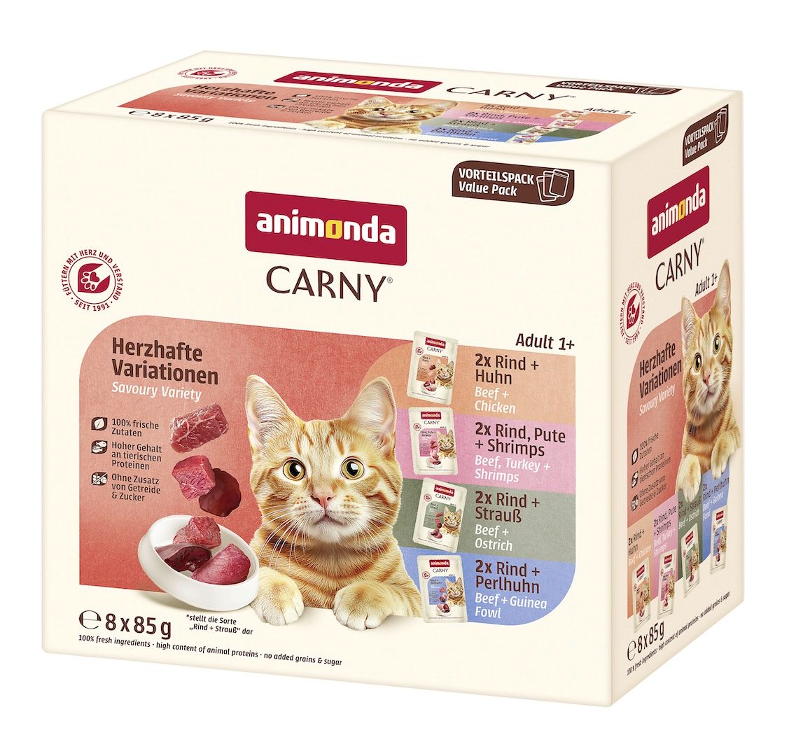 animonda Carny - Pouch - Adult - Mixpack Herzhafte Variante