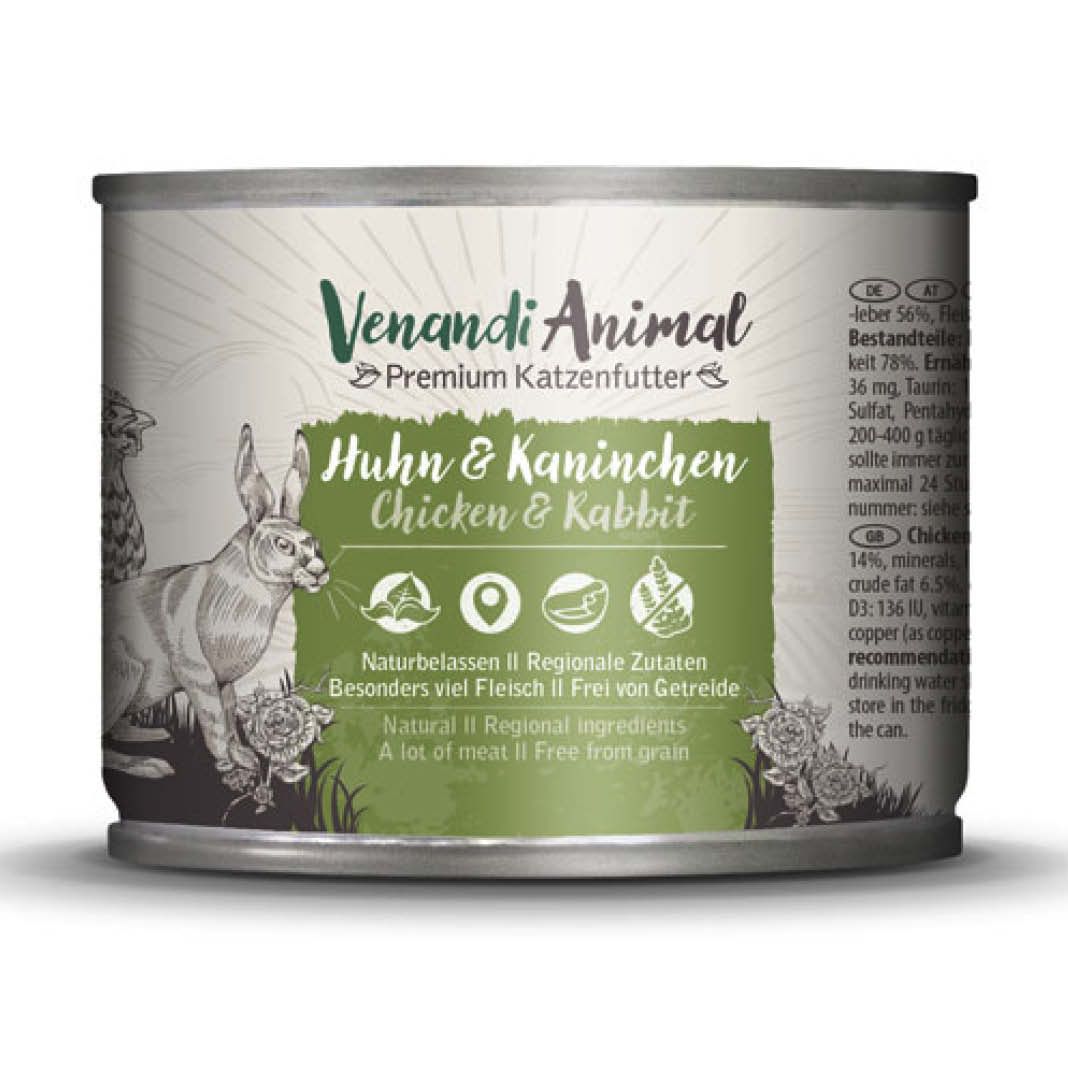Venandi Animal - Huhn & Kaninchen | 6 x 200 g