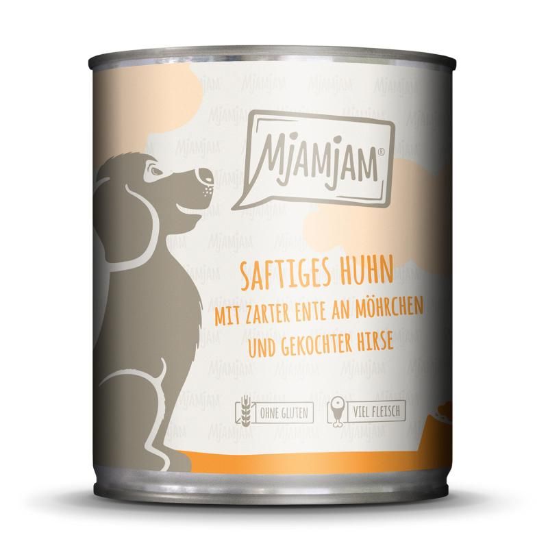 MjAMjAM Dog - Junior - Saftiges Hühnchen mit Ei | 6 x 800 g