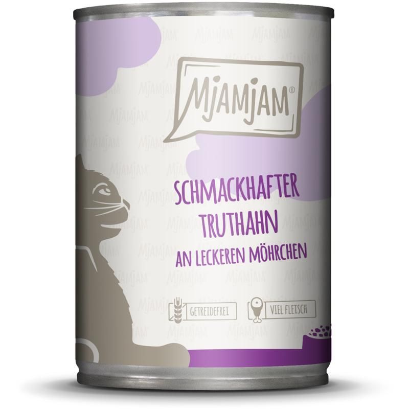 MjAMjAM Cat - Schmackhafter Truthahn an leckeren Möhrchen | 6 x 400 g