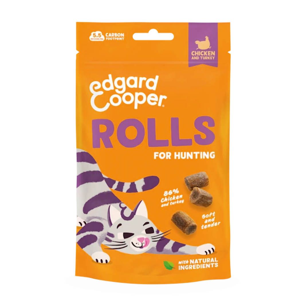 Edgard & Cooper Cat Rolls Huhn und Truthahn | 8 x 45 g