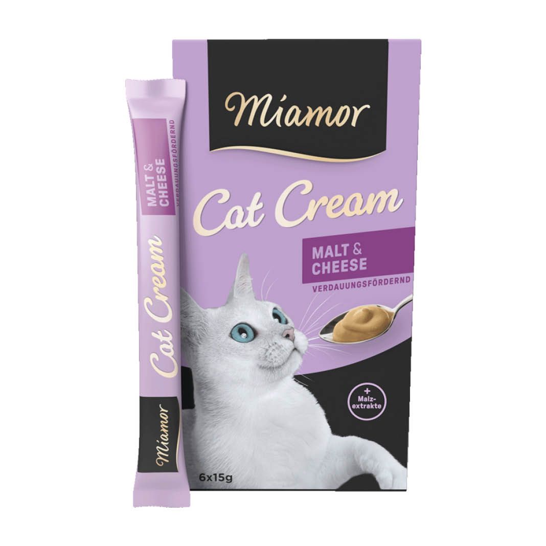Miamor Cat Snack Malt-Cream & Käse | 6 x 15 g