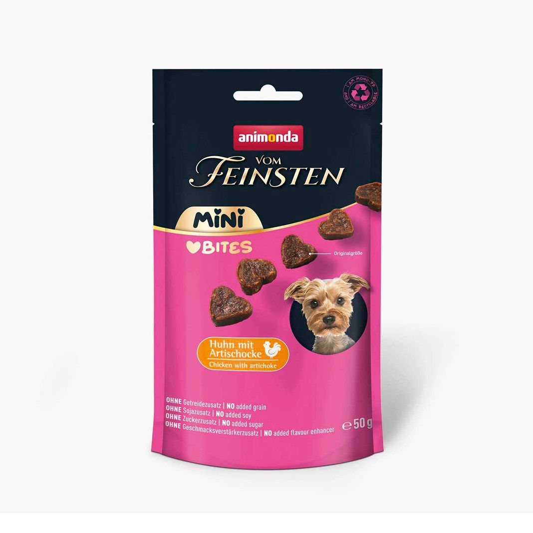 animonda Vom Feinsten Adult Mini Bites Huhn mit Artischocke | 10 x 50 g