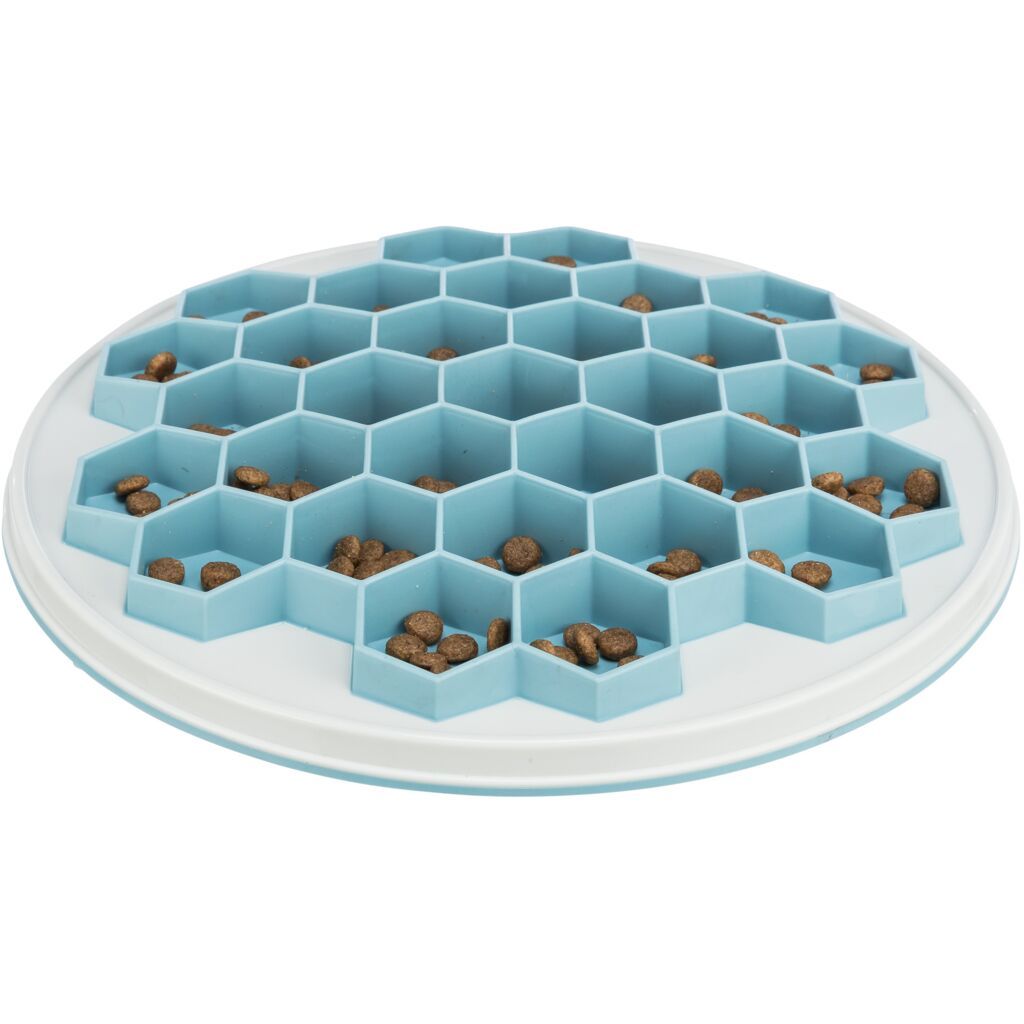 TRIXIE Slow Feeding Futterplatte Hive, grau/blau | ø 30 cm