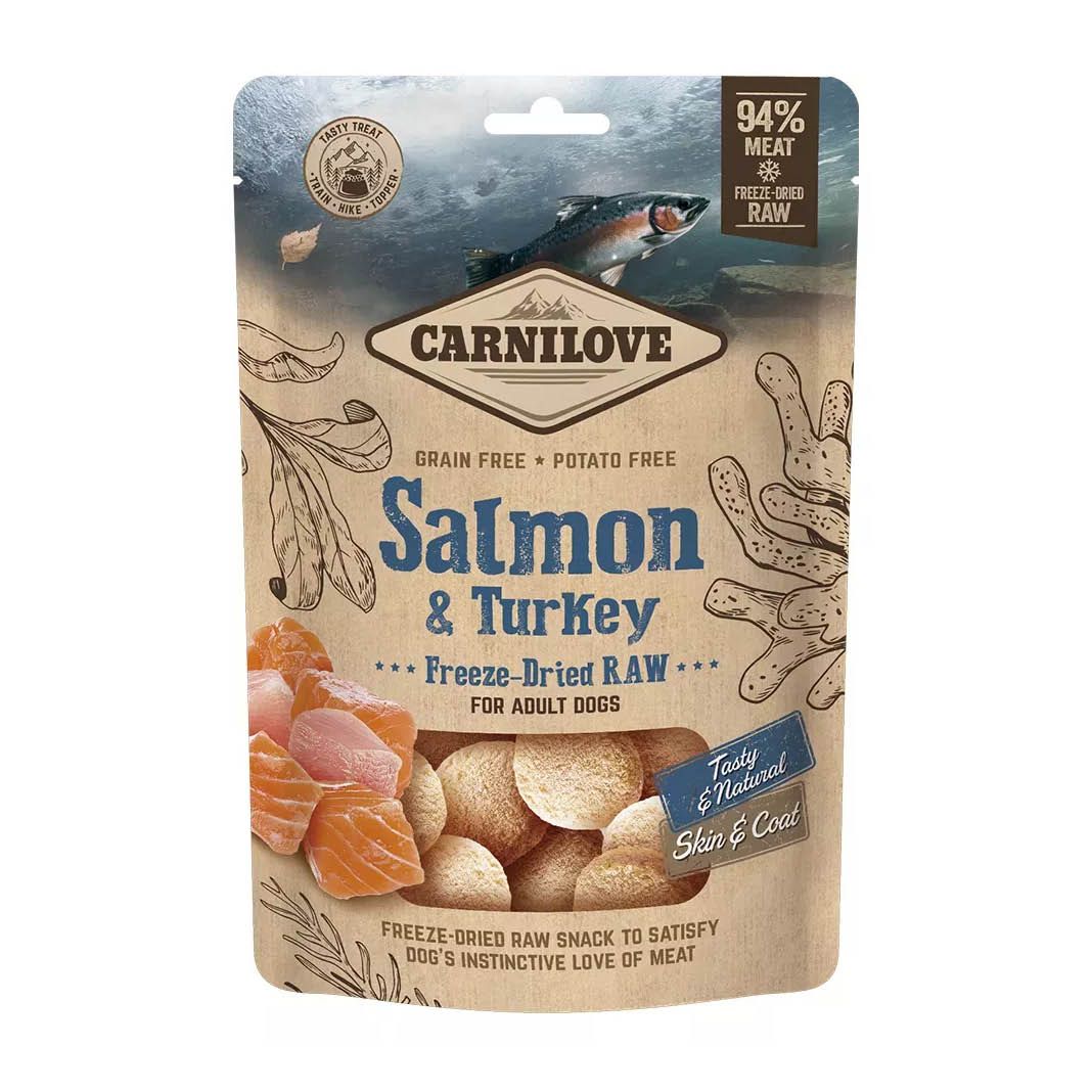 Carnilove Dog - Freeze-Dried Raw Snack - Lachs & Truthahn | 60 g