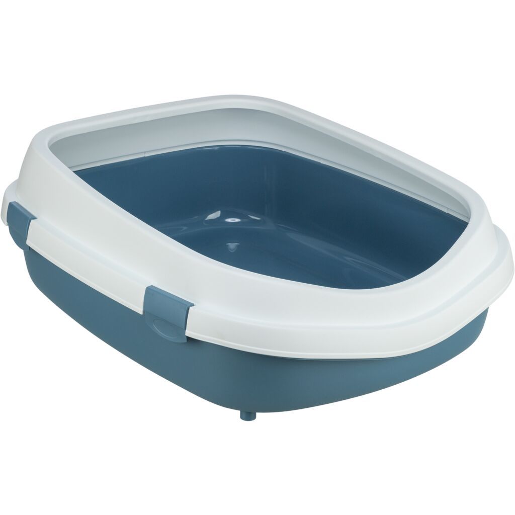 TRIXIE Katzentoilette Primo XXL, blau/weiß | 56 × 25 × 71 cm