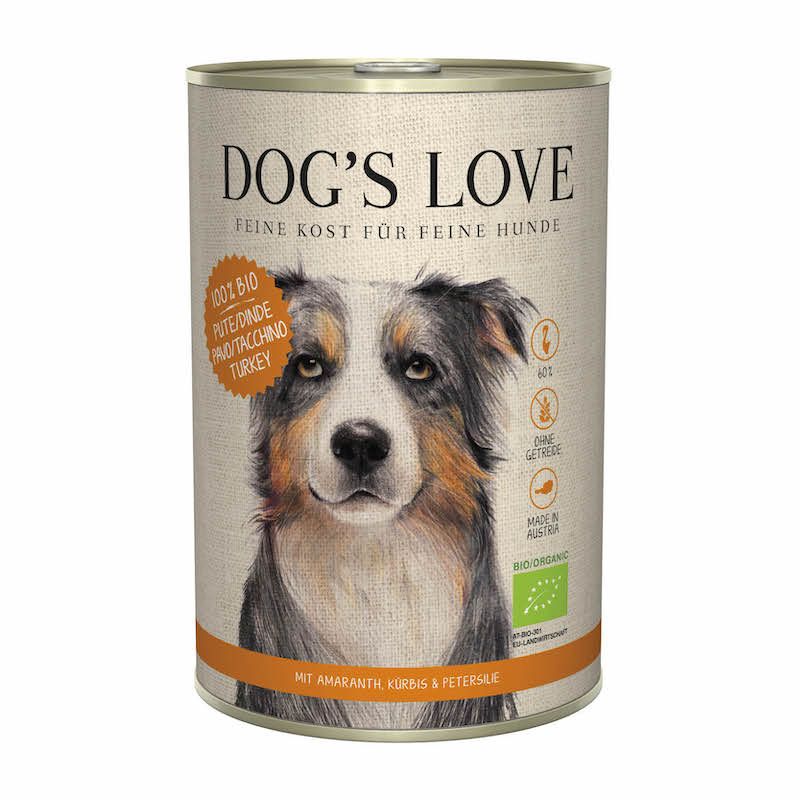 DOG'S LOVE Bio - Rind mit Reis, Apfel & Zucchini | 6 x 800 g