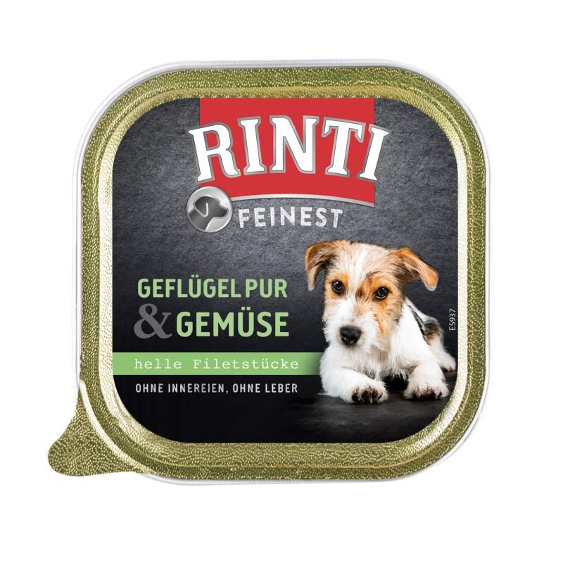 Rinti Feinest Geflügel Pur mit Gemüse | 11 x 150 g