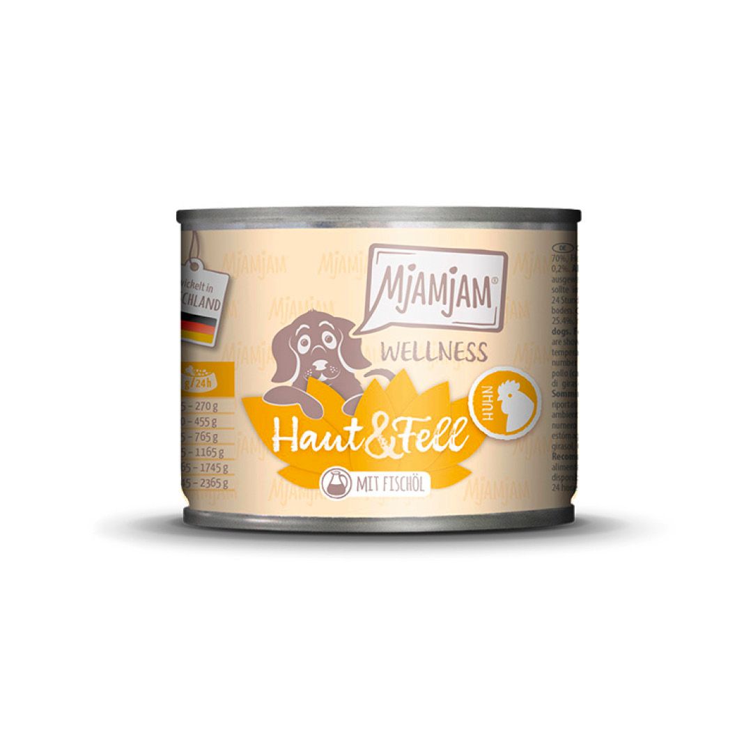 MjAMjAM Dog - Wellness - Haut & Fell - Huhn | 6 x 200 g