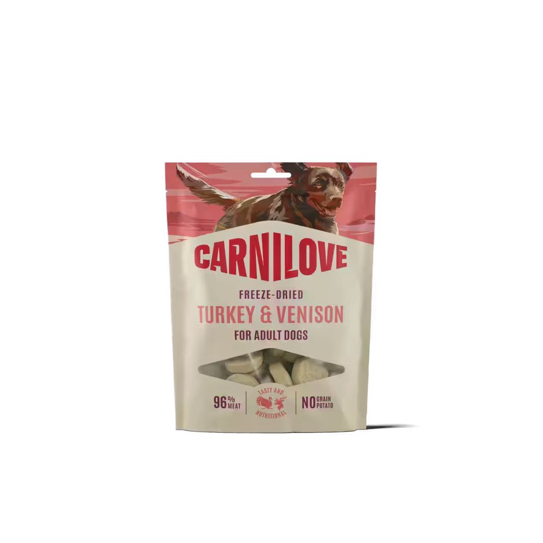 Carnilove Dog Freeze Dried Snack - Pute & Wild | 10 x 60 g