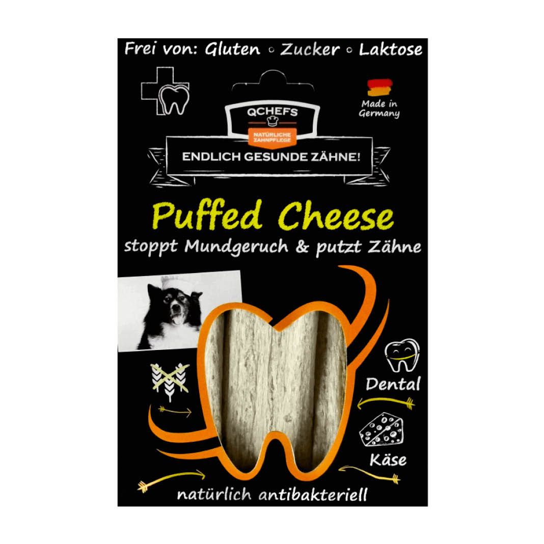 QCHEFS Dog Puffed Cheese | 10 x 72 g