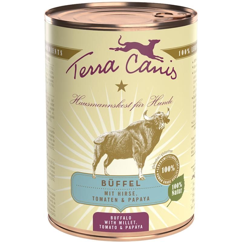 Terra Canis Classic - Büffel mit Hirse, Tomaten & Papaya | 6 x 800 g