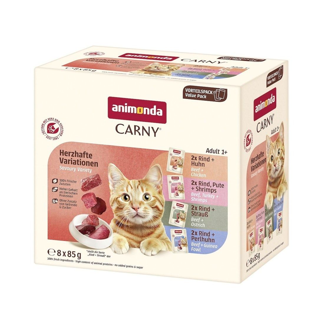 animonda Carny - Pouch - Adult - Mixpack Herzhafte Variante