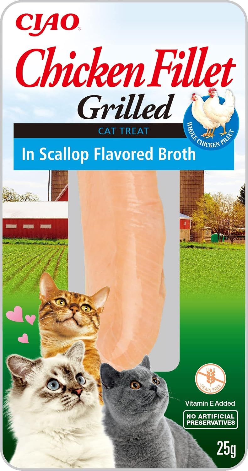 INABA Cat ChickenFillet Brühe mit Jakosbmuschel Geschmack