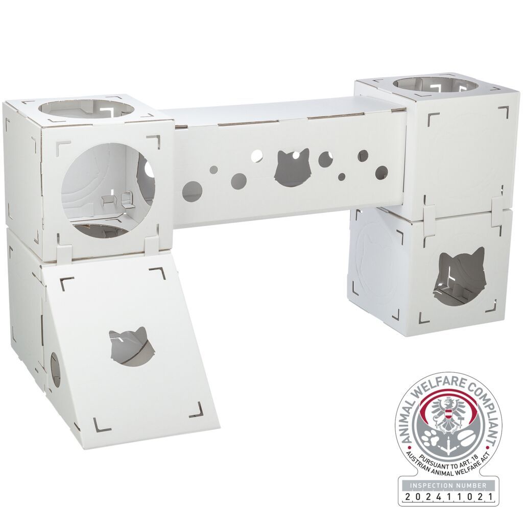 TRIXIE Katzenmöbel Finca Felice, Pappe, weiß | 125 x 62 x 62 cm