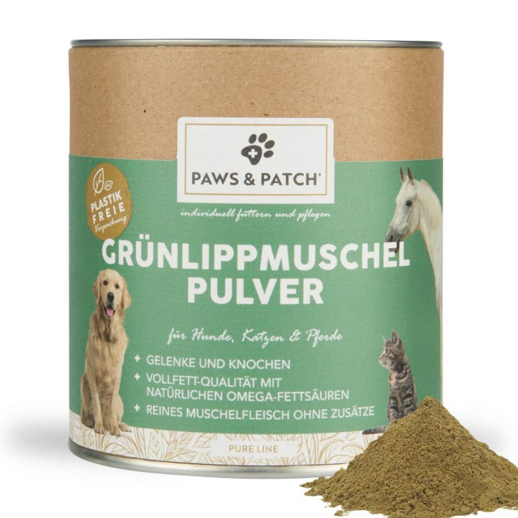 Paws & Patch GRÜNLIPPMUSCHEL Pulver für Hunde, Katzen und Pferde