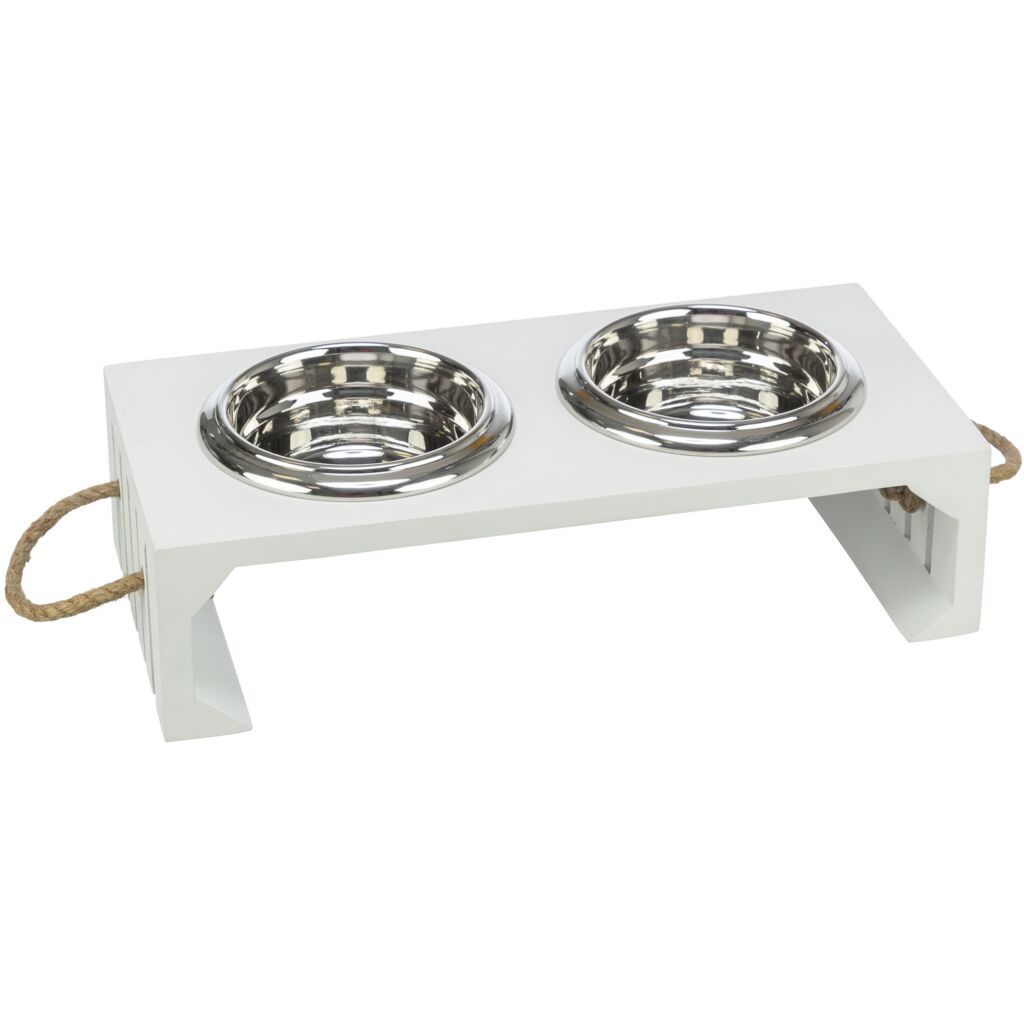 TRIXIE Be Nordic Napf-Set, MDF/Edelstahl | 2 x 0.4 l