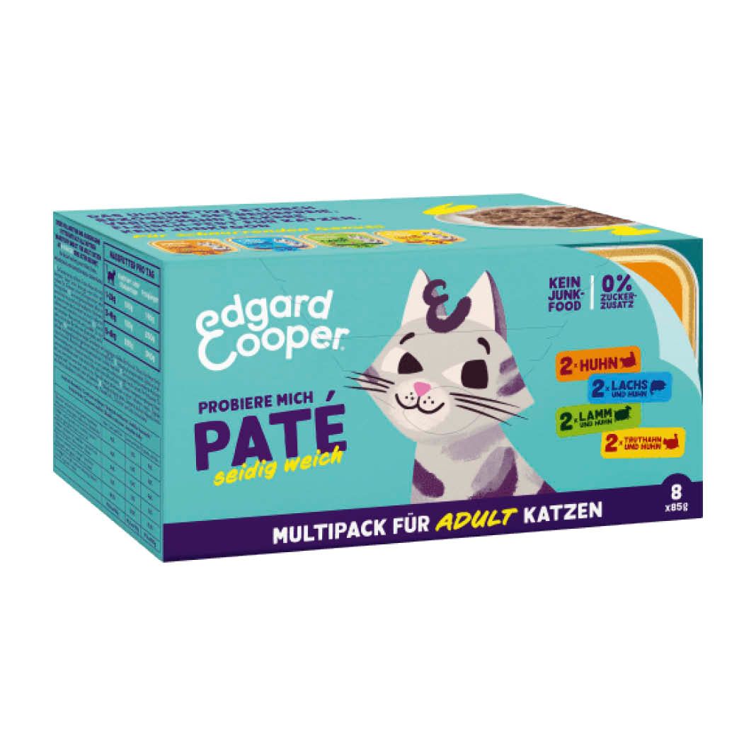 Edgard & Cooper Cat Multipack - Paté - Huhn, Lachs, Lamm, Truthahn (6 x 8 = ) | 48 x 85 g