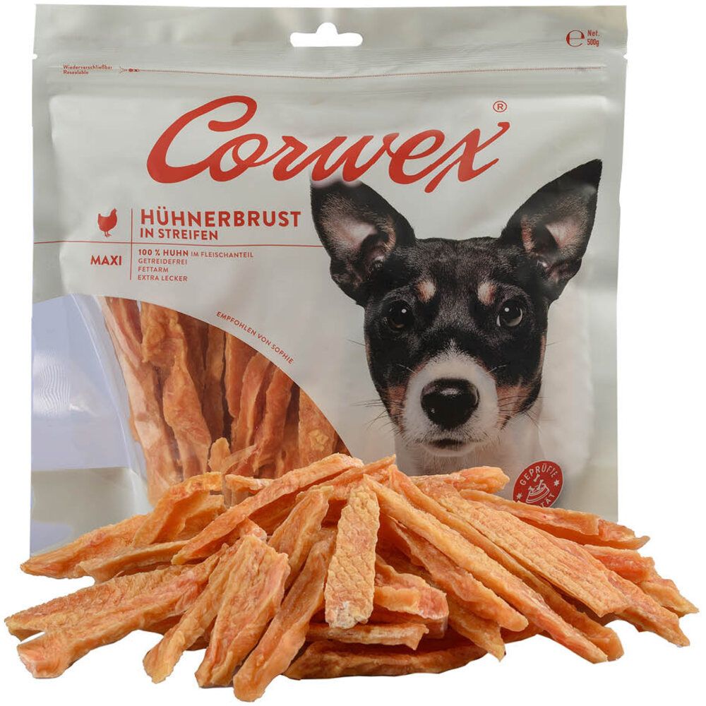 Corwex Hühnerbrust in Streifen | 3 x 500 g