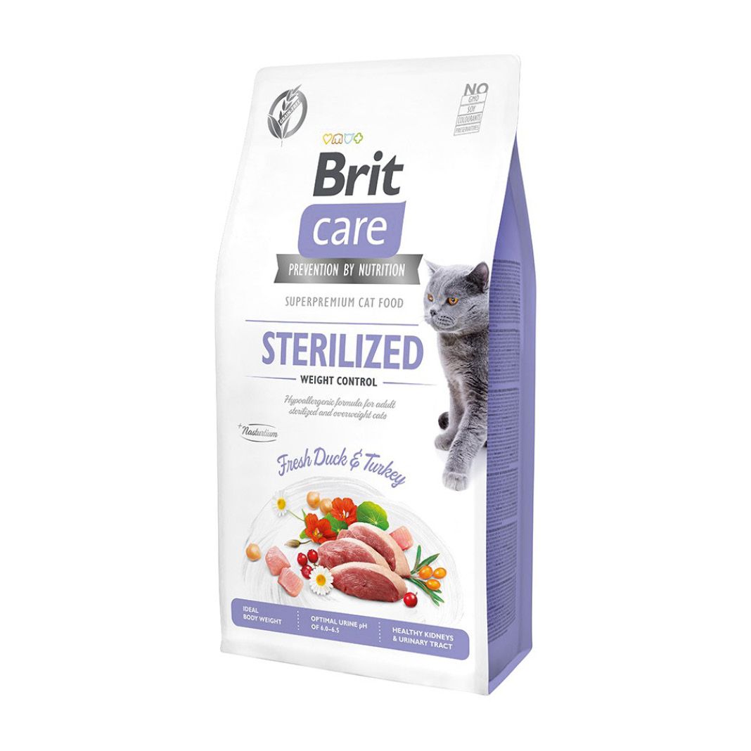 Brit Care - Cat - Getreidefrei - Sterilisiert - Gewichtskontrolle | 2 x 7 kg