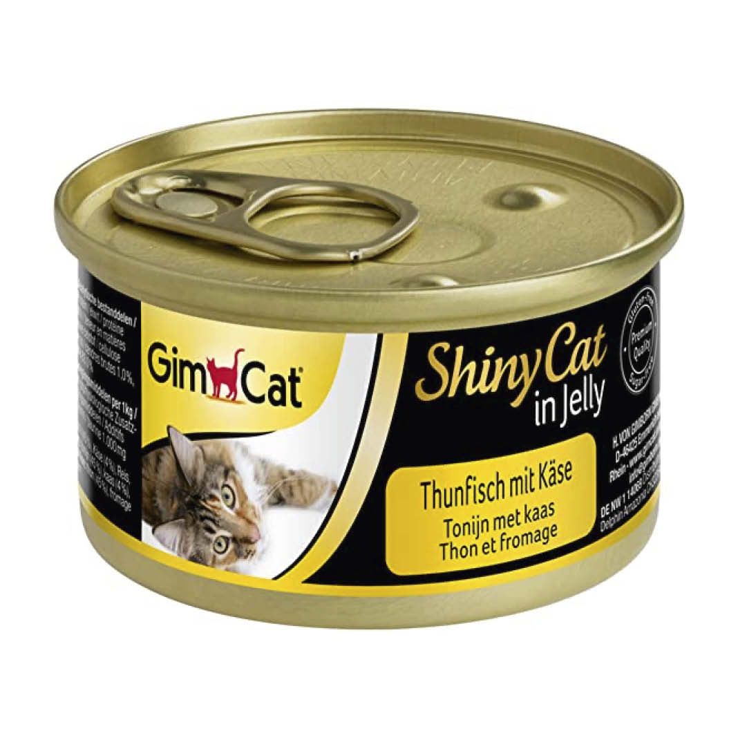 GimCat ShinyCat in Jelly Thunfisch mit Käse | 24 x 70 g