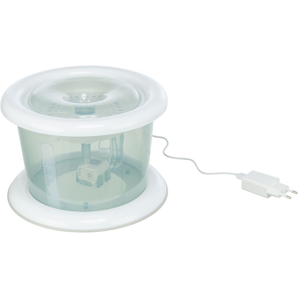 TRIXIE Trinkbrunnen Bubble Stream, salbei/weiß | 3 l/ø 25 × 16 cm