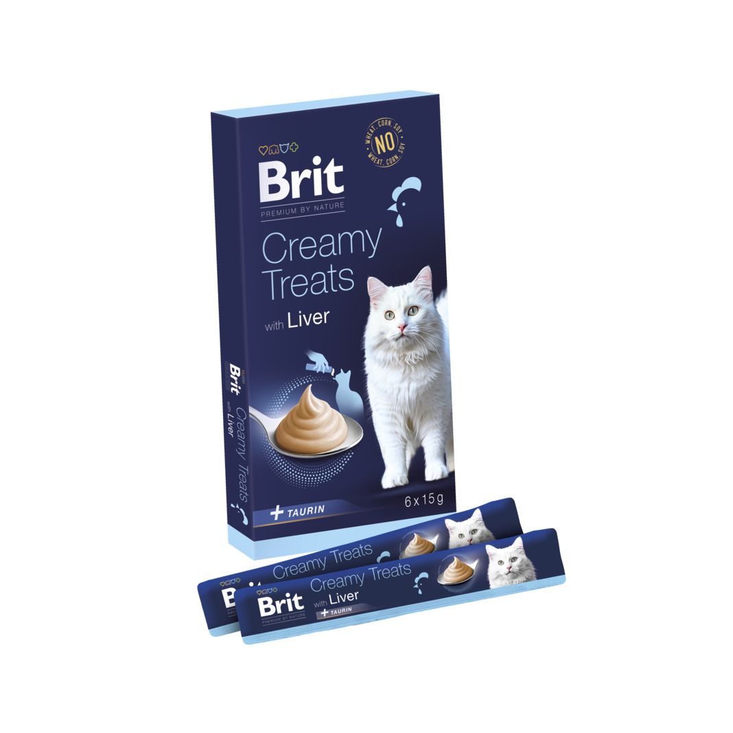 Brit Premium by Nature Cat Creamy Treats mit Leber