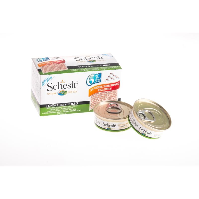 Schesir Cat Natural Thunfisch mit Huhn | 48 x 50 g